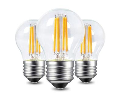 Ampolas G45 do diodo emissor de luz do filamento de poupança de energia de 2-4w 30000 horas de esperança de vida