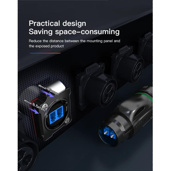 CNLINKO M24 Plastic IP68 Waterproof LC Male Female Connector Circular Fiber Optic Connector