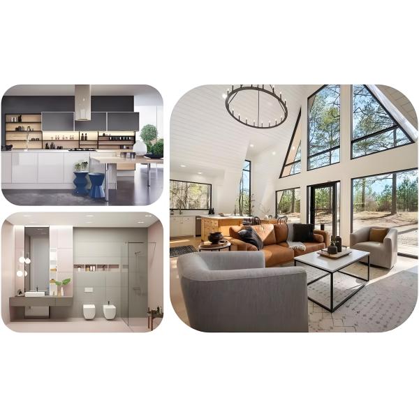 Une maison triangulaire sur un arbre combinée en une maison de luxe