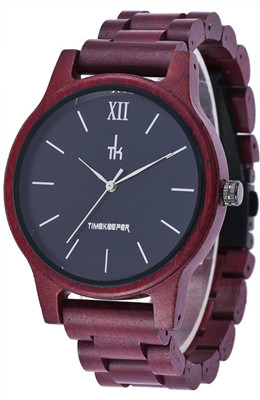 Black sandal quartz movement wood watch cheap price good quality timekeeper men wood watch