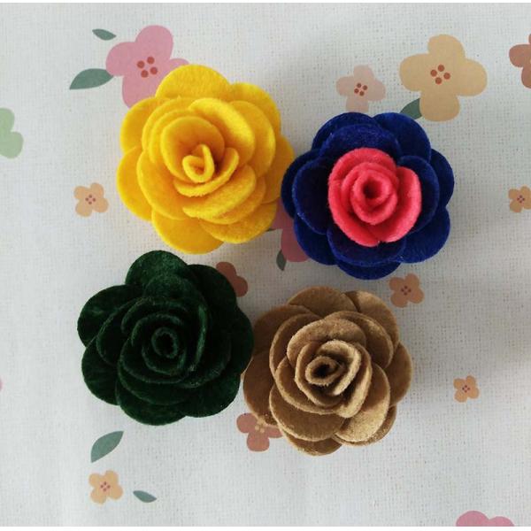Beautiful Rose Fabric Daisy Flowers , Custom Fabric Flowers For Dresses