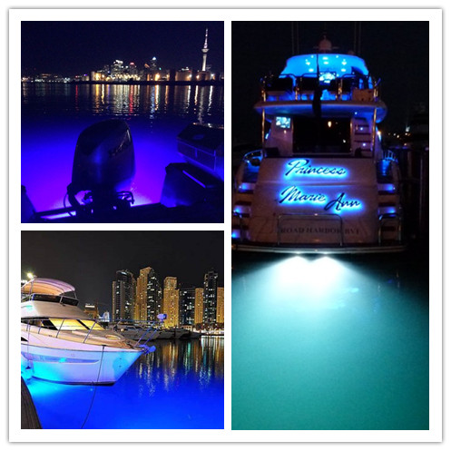 Waterproof IP68 Stainless Steel Underwater Pontoon Boat  Light Marine Light