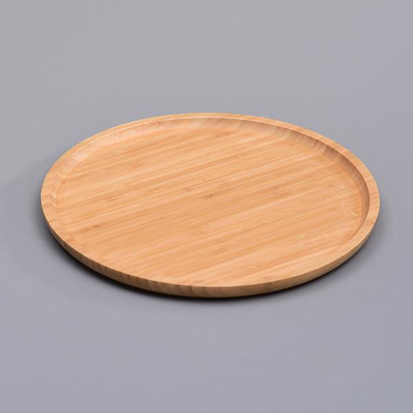 Customized Natural Solid Wood Bamboo Food Cutlery Tray in Different Sizes and Shapes