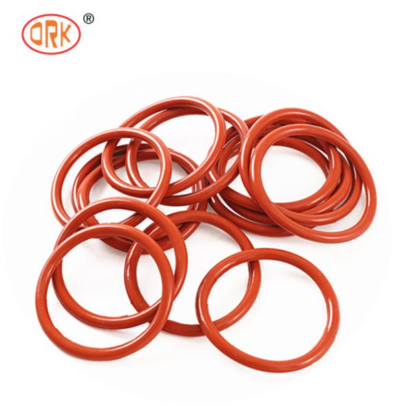 Anéis O de borracha de silicone vermelho VMQ com excelente desempenho de resistência ao rasgo