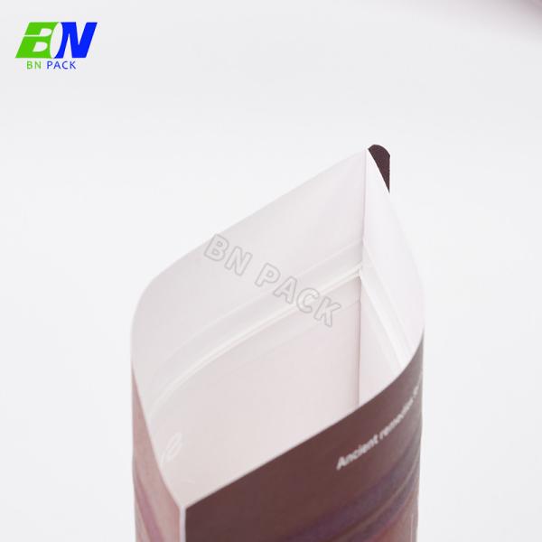 Most Popular Biodegradable Kraft Paper Tea Bags Stand Up Pouch With Custom Logo