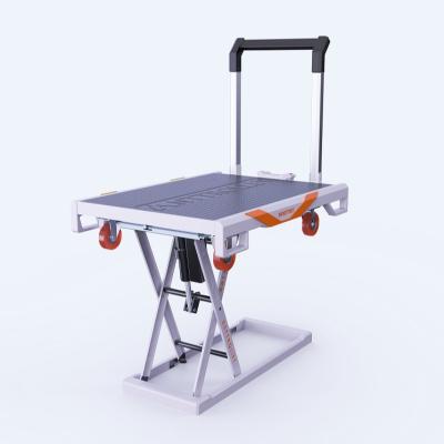 110V 220V Hydraulic Elevating Cart Flatbed Lift Platform Vehicle 1000 Lbs