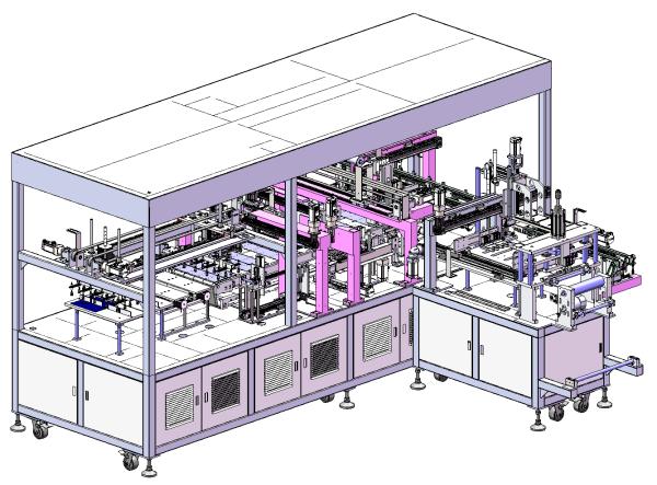 Automated Glass Loading and EVA Laying/Wiring Assembly Integrated Production Line for Solar Panels