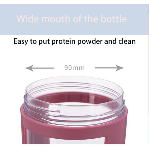 Anti-corrosion Coating Equipped 650ml Plastic Shaker Bottle for Protein Sports Gym