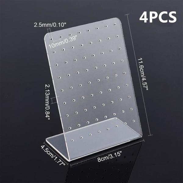 Lucite Acrylic Earring Holder Stand Clear Retail Super 72 Hole  Jewelry Torage