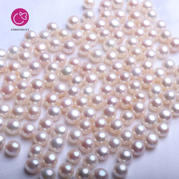 Wholesale Loose Round Grade Natural Pearl Chinese Cultured No Hole Freshwater Pearls