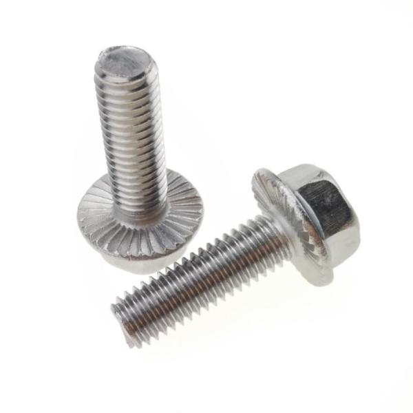 Hex washer Head Flange Head Screws With Serration M8 Stainless Steel Fastener