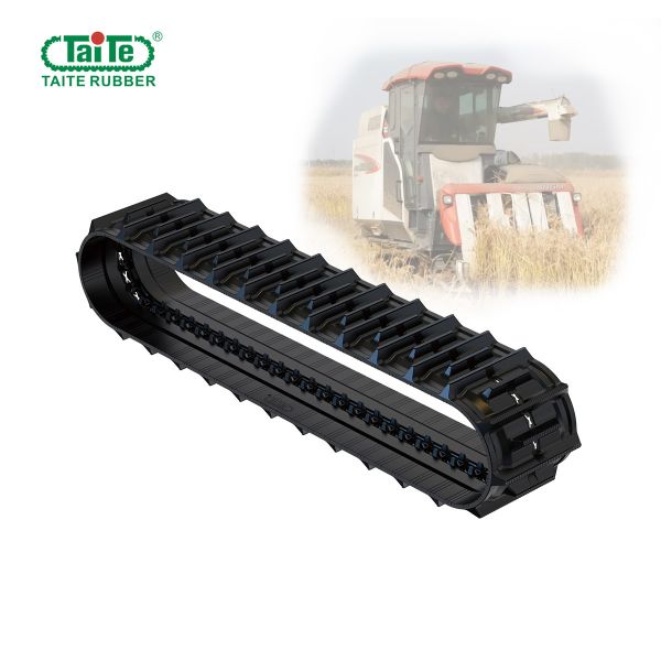 Black Rubber Kubota Replacement Tracks , Flexible Harvester Rubber Tracks KB350x90x58 for Kubota
