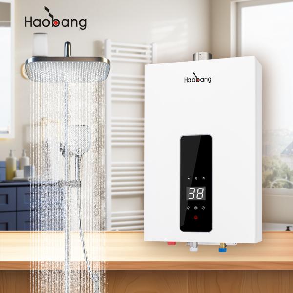Chauffe-eau à gaz d'échappement à chauffage instantané avec réservoir en cuivre sans oxygène et étanche IPX2