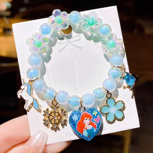 Children's Baby Cute Cartoon Pearl Bracelet Little Girl's Beaded Bracelet