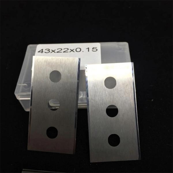 43x22x0.2mm Carbide Slotted Razor Blades Film Slitting Blade three Hole Double Edge