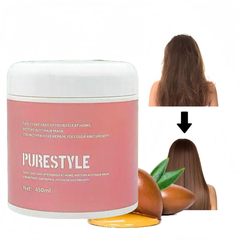 PureStyle Hair Treatment Mask 450ml with Hydrolyzed Keratin Amino Acid Complex OEM Available  Hair Repair Cream