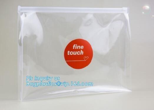 frosted zipper lock slider packing bag, cosmetic tool packaging sliding zipper bags, waterproof pe Zip lockk slider bags