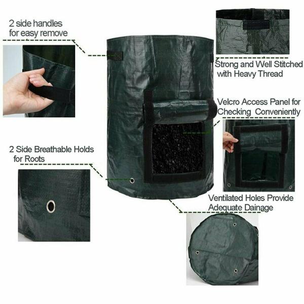 ISO9001 Waterproof PVC Tarpaulin Polyester Potato Grow Bags