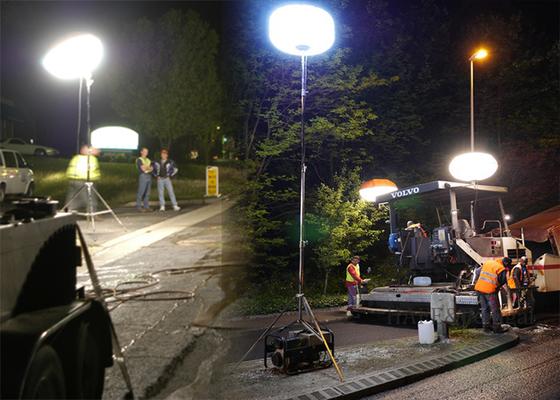 Tour d'éclairage à ballonnet de sécurité LED 600W – Éclairage sans éblouissement pour les réparations de construction routière