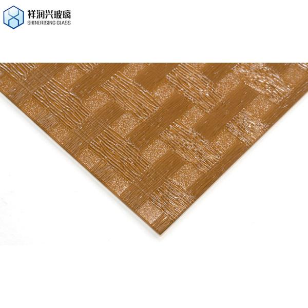 Solid Color Brown Patterned Glass Shinerising 3mm 5mm 1830*2440 Flat Belgian Style