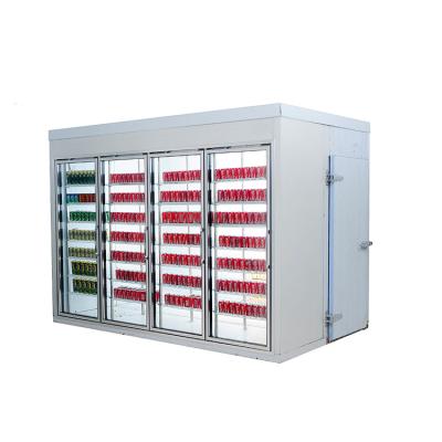 O refrigerador de vidro da exposição de Multideck da porta personalizou a tensão das dimensões 220v/380v