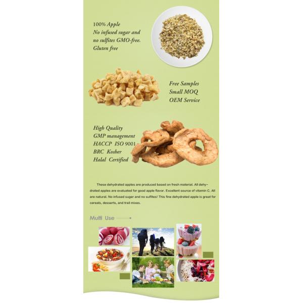 Freeze Dried Apple Chips green food 100% NO ADDITIVES Chinese instant fruit emergency food