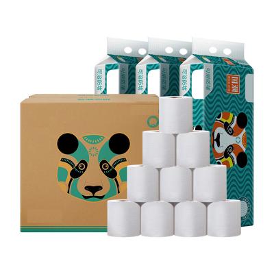 White Bleached Bamboo Tissue Paper , Odorless Environmentally Friendly Toilet Paper