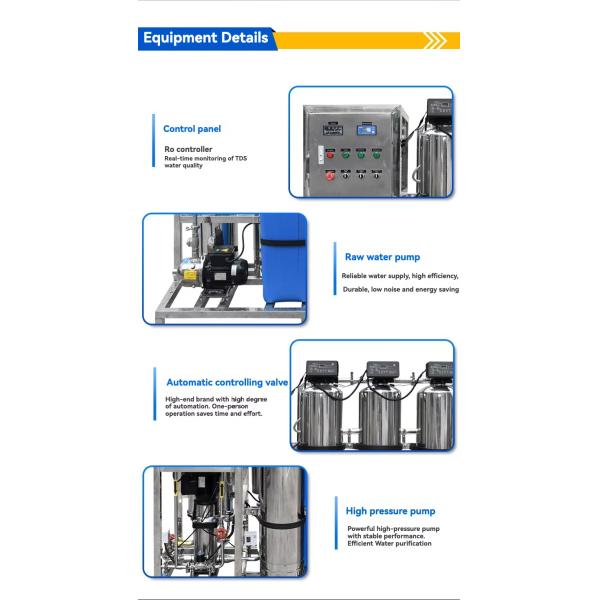 Purificateur d'eau en acier inoxydable à double étage 4000L/h