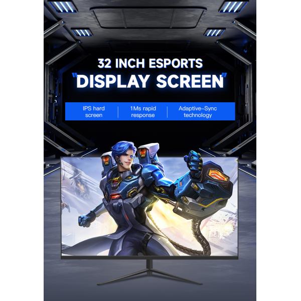 OEM Brand 32 Inch LED Gaming Monitor 4K UHD 1800R Curve Rate DP& USB Ports