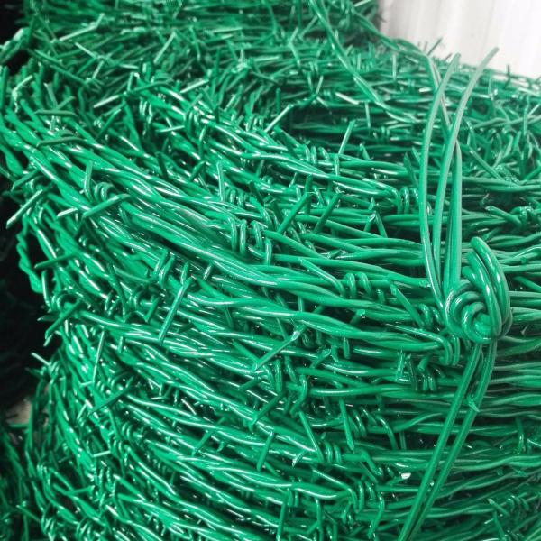 PVC Coated Barbed Wire Farm Affordable Wire Mesh Fence For Preserve Prison