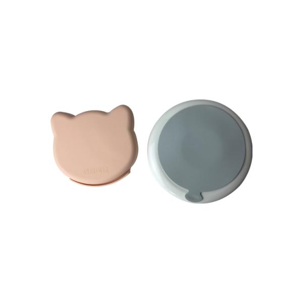 BPA Free Silicone Baby Tray Cat Shape Tableware Feeding Plate Customized