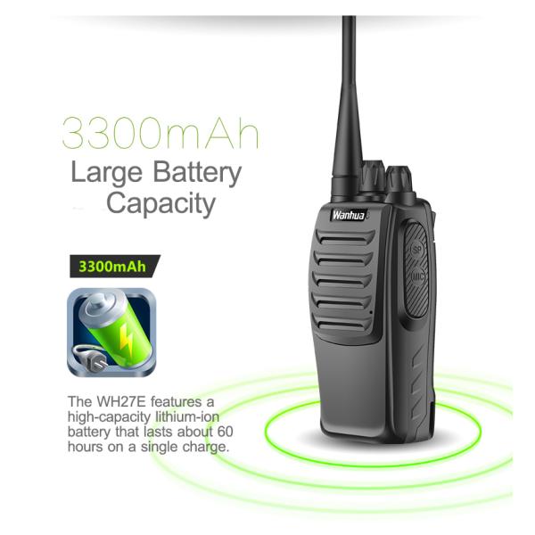 Hotel Wanhua WH27E Walkie Talkie Customizable 170*60*35MM Professional Long Range UHF