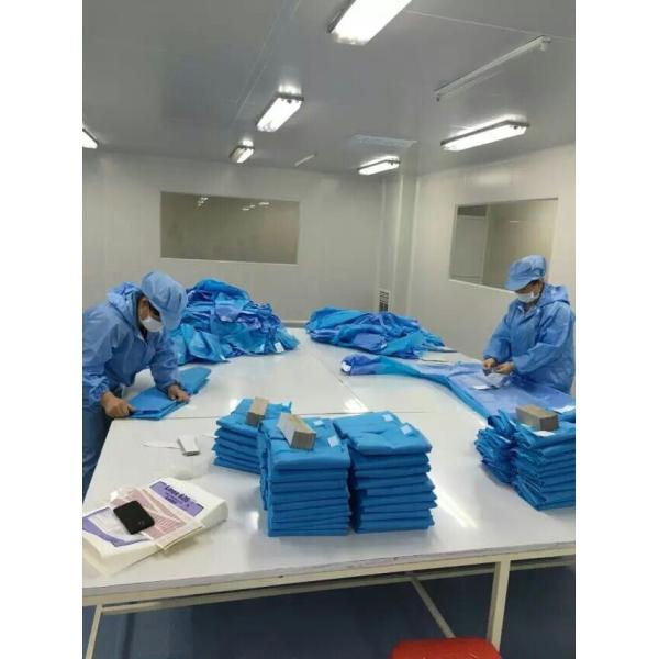 Protective Medical Disposable Surgical Gown Blue Color For Cardinal Health