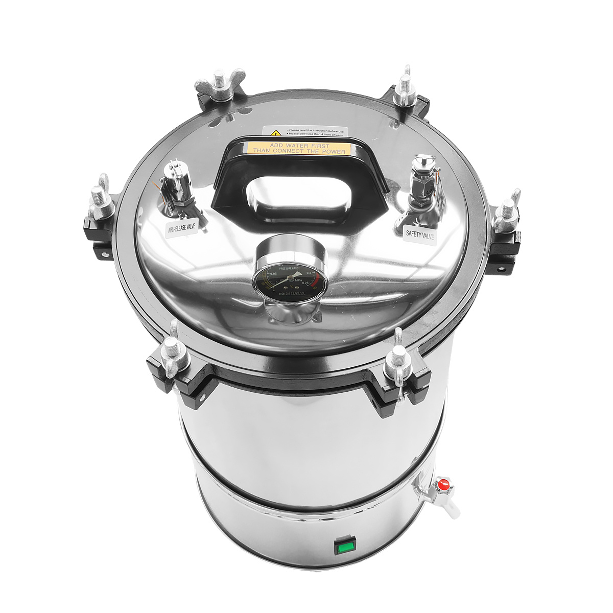 Factory Direct Lab Vertical Autoclave 18L 24L Portable Steam Sterilizer with Automatic Disinfection