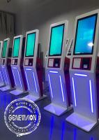 27 impresora llevada pulgada del escáner de Windows QR del quiosco de la pantalla táctil del servicio del uno mismo de la decoración de la luz