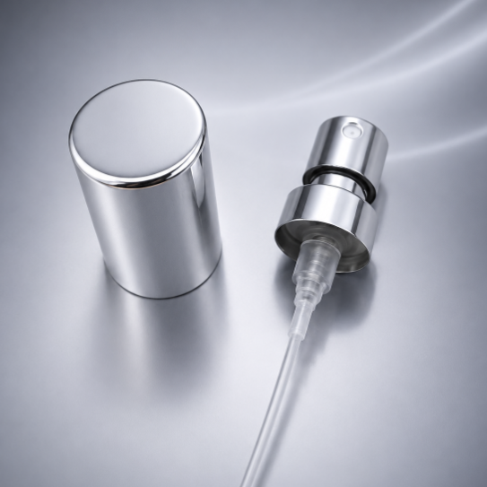 Premium Aluminum Perfume Pump with Fine Mist Spray and Interchangeable Collar Options