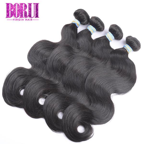 No Smell Peruvian Body Wave Bundles With Closure No Shedding Double Hair Weft