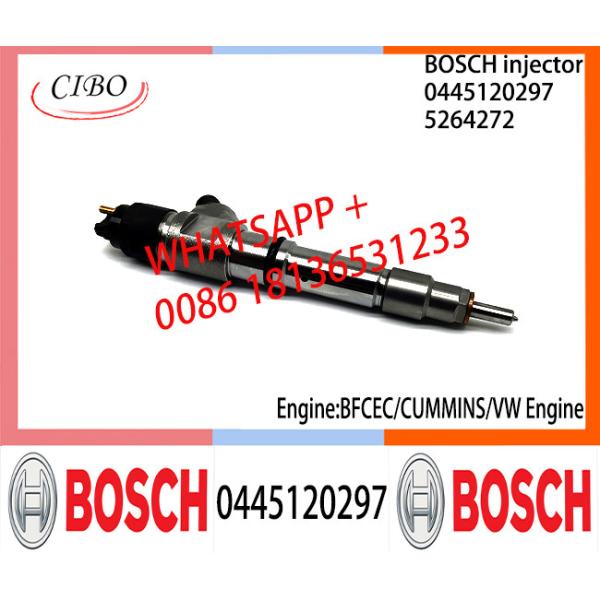 Собрание 0445120297 инжектора дизельного топлива BOSCH 0445120297 первоначальное 5264272 для двигателя VW BFCEC CUMMINS