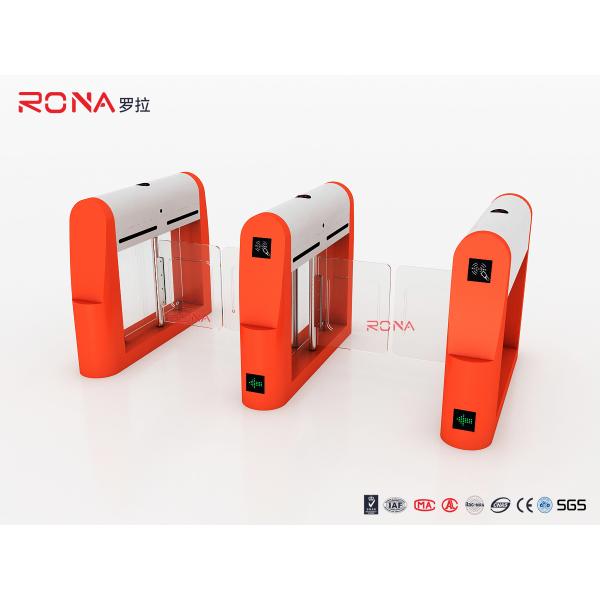 Orange Appearance Swing Barrier Gate Pedestrian Security Gate For Amusement Park