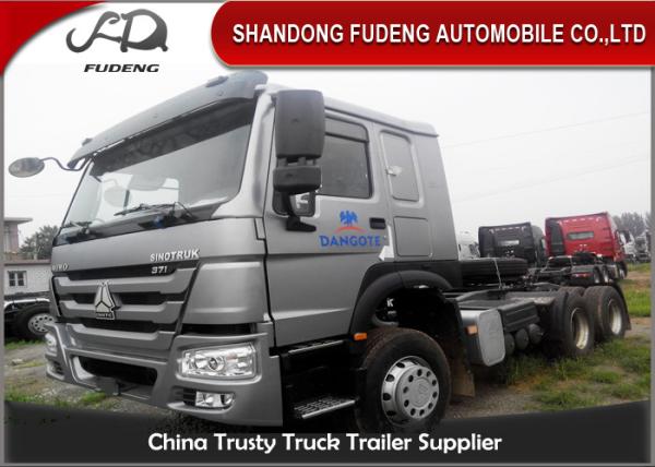 EURO II Tractor Head Trucks 420 HP 6 * 4 Drive Wheel Diesel Fuel Type