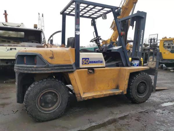 FD50-6 5 Ton Diesel Used Komatsu Forklift 1450mm Width