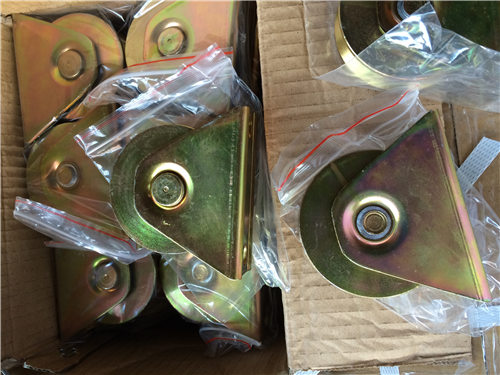 Sliding gate roller GW602 Y Groove，Galvanized, Iron, Double bearing