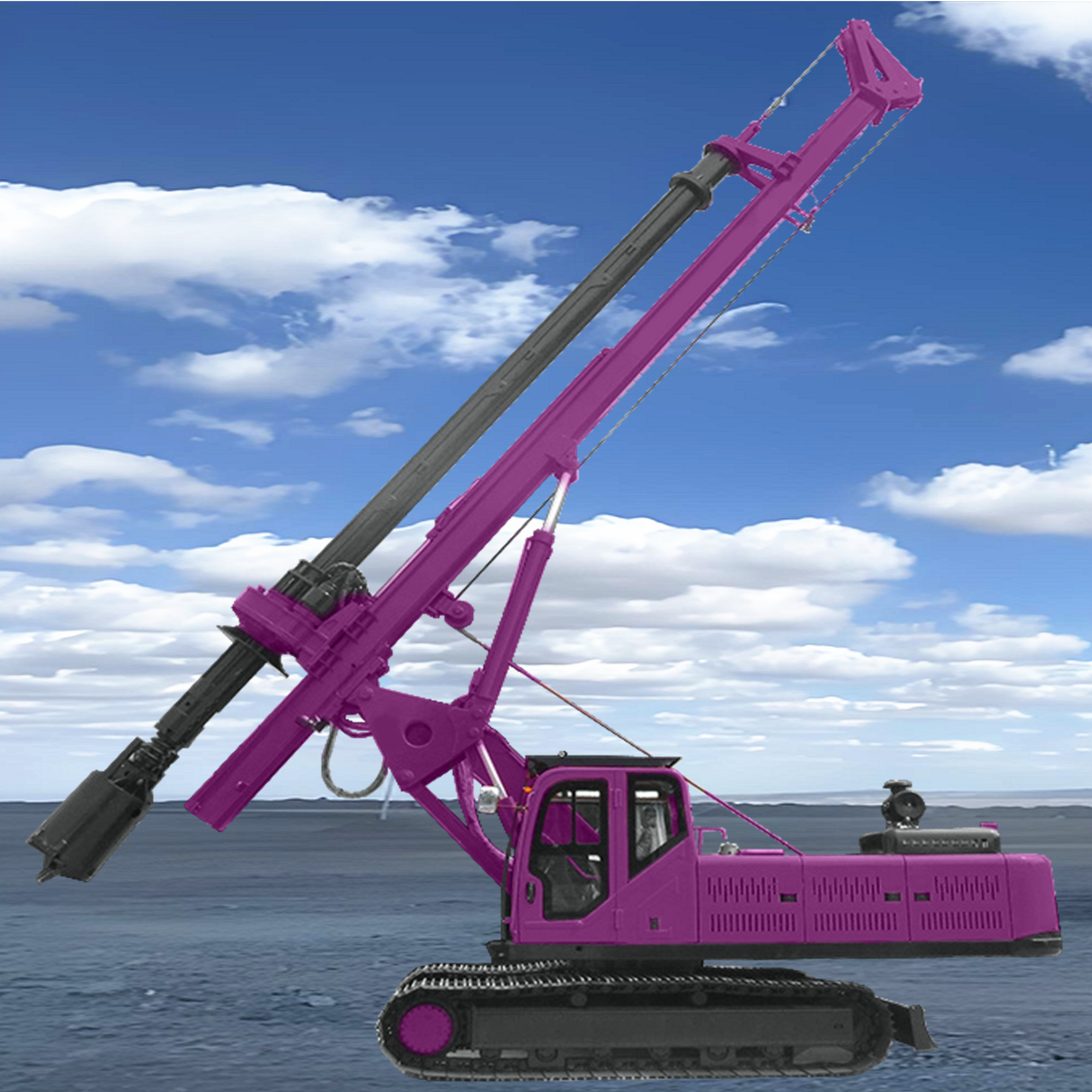 Impact Rotary Drill Rig Infrastructure Projects Construction Machine Mobile Drilling Rig