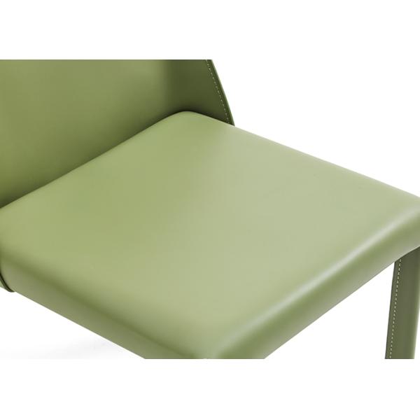 Coffee Shop PU Dining Chairs 80cm Metal Frame Upholstered