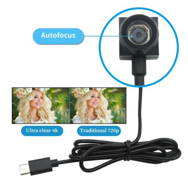 Ultra HD 4K UVC OTG AF Autofocus, 8MP 15FPS USB Camera UVC Plug And Play