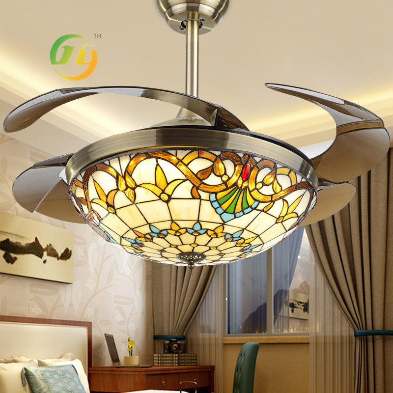 Азиатский Фумат Все Финляндия стиль круглый 110V 42inch 36W LED скрытый скрытый лезвие потолочный вентилятор со светом 220V
