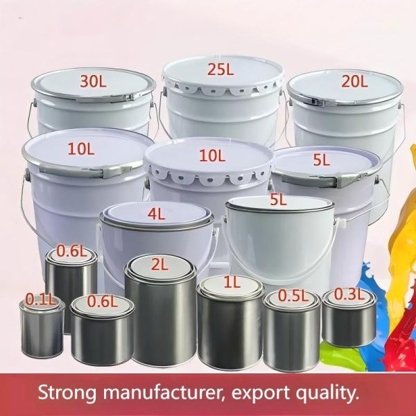 Big Mouth 10L 18L 20L Metal Tinplate Pail Empty Barrel Cans for Paint Putty Chemicals