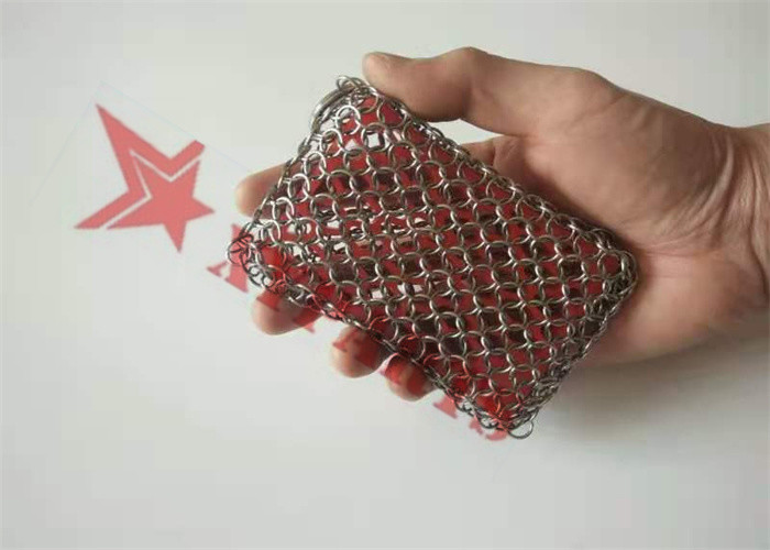 Пусковая площадка Chainmail силикона нержавеющей стали Scrubbing для очищать Skillets литого железа