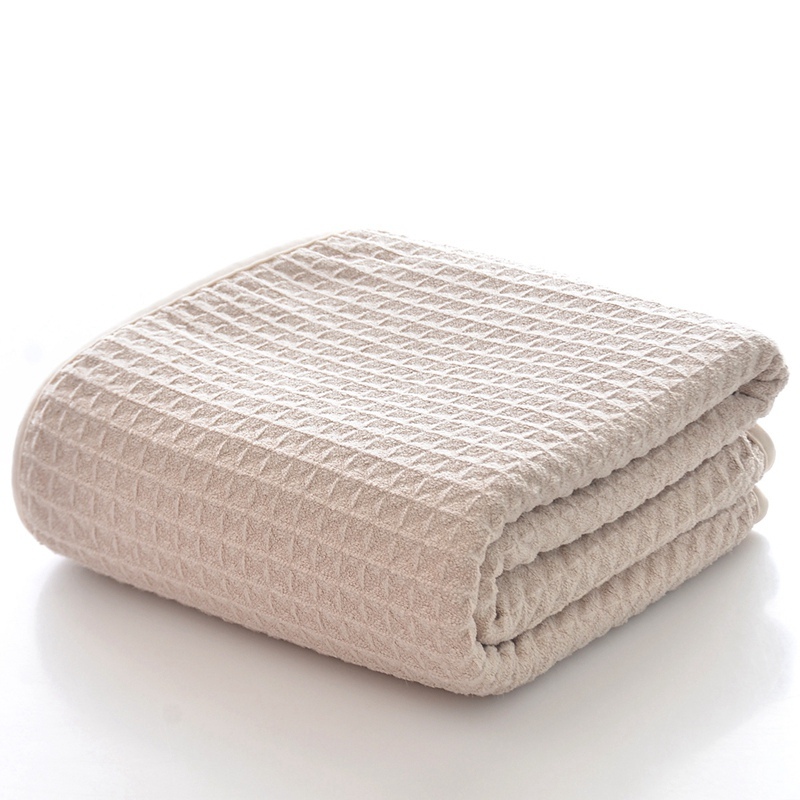 Custom Logo 400gsm Big Waffle Weave Microfiber Bath Towels 90x180cm