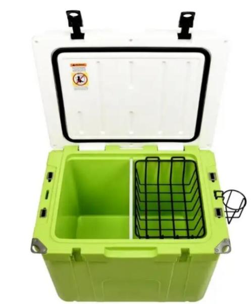 55 Quart  Best Sell Ice Box 4 Wheel Premium Wheeled Cooler Foam Insulation Foldable Backrest Seat Chilly Chest